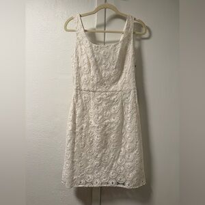 NWT Adrianna Papell White Eyelet Midi Dress